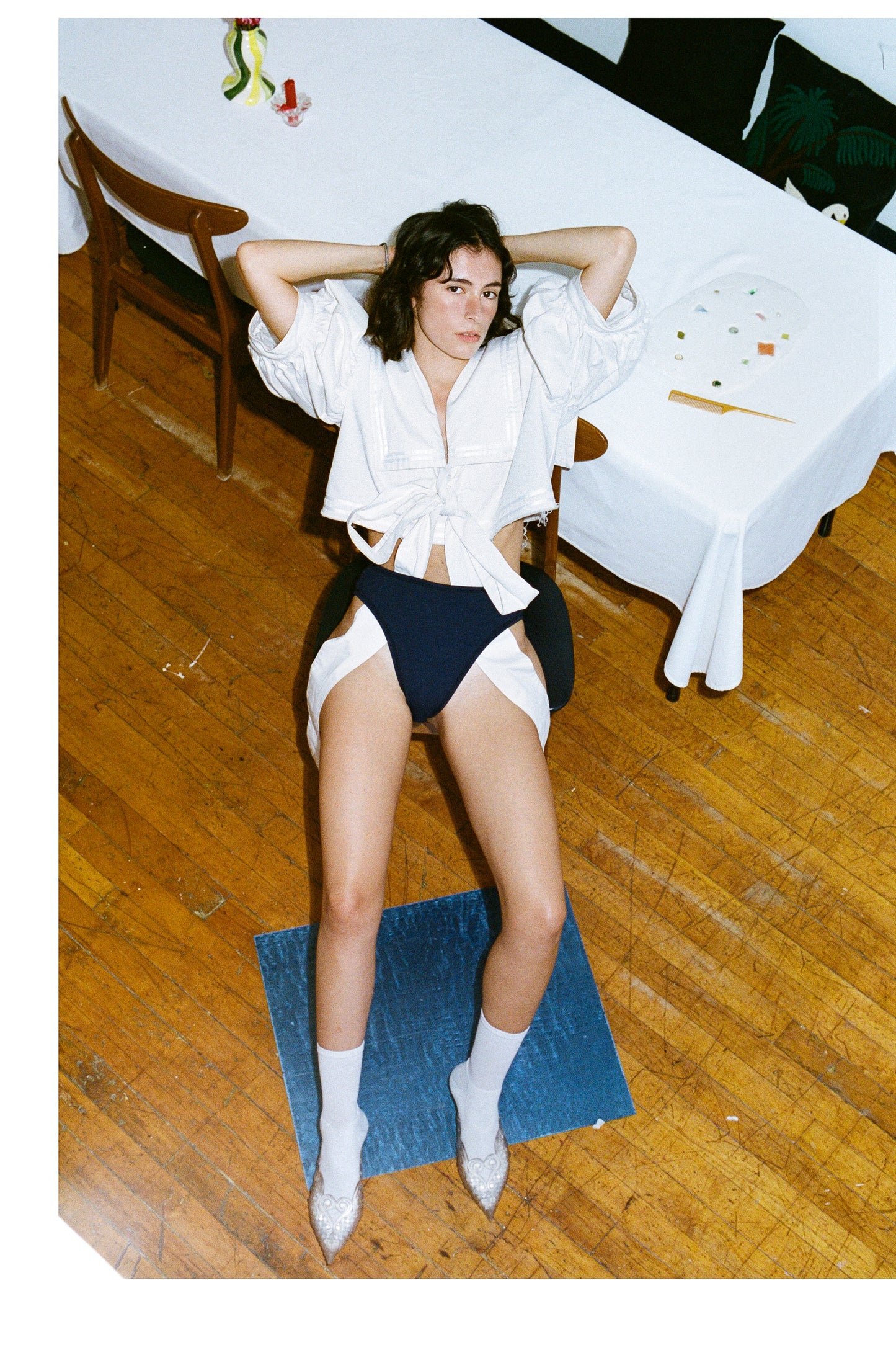 JONNY PANTIES - NAVY COTTON