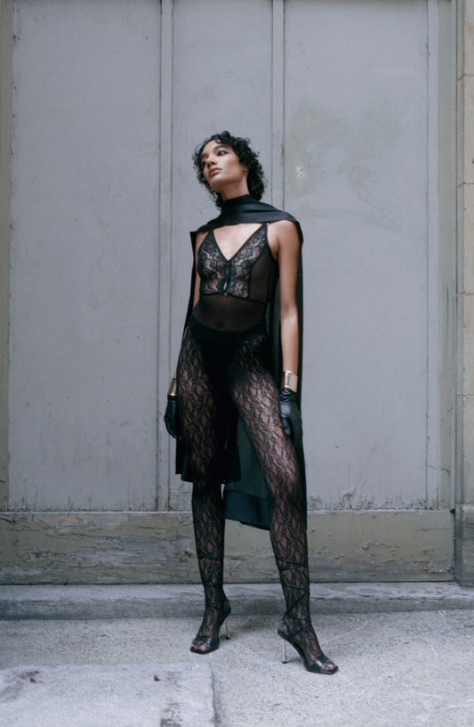 DEDE BODYSUIT - BLACK LACE