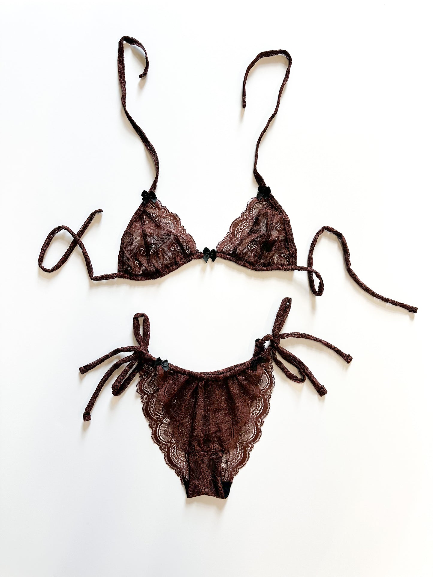DION PANTIES - BROWN LACE