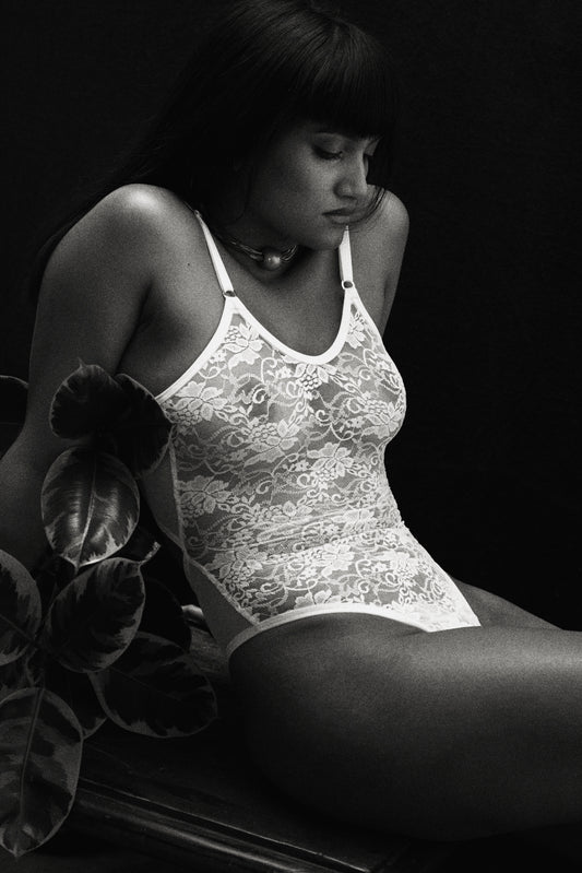 DEAN BODYSUIT - WHITE LACE